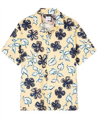 Casual Fit Flower Skjorte 